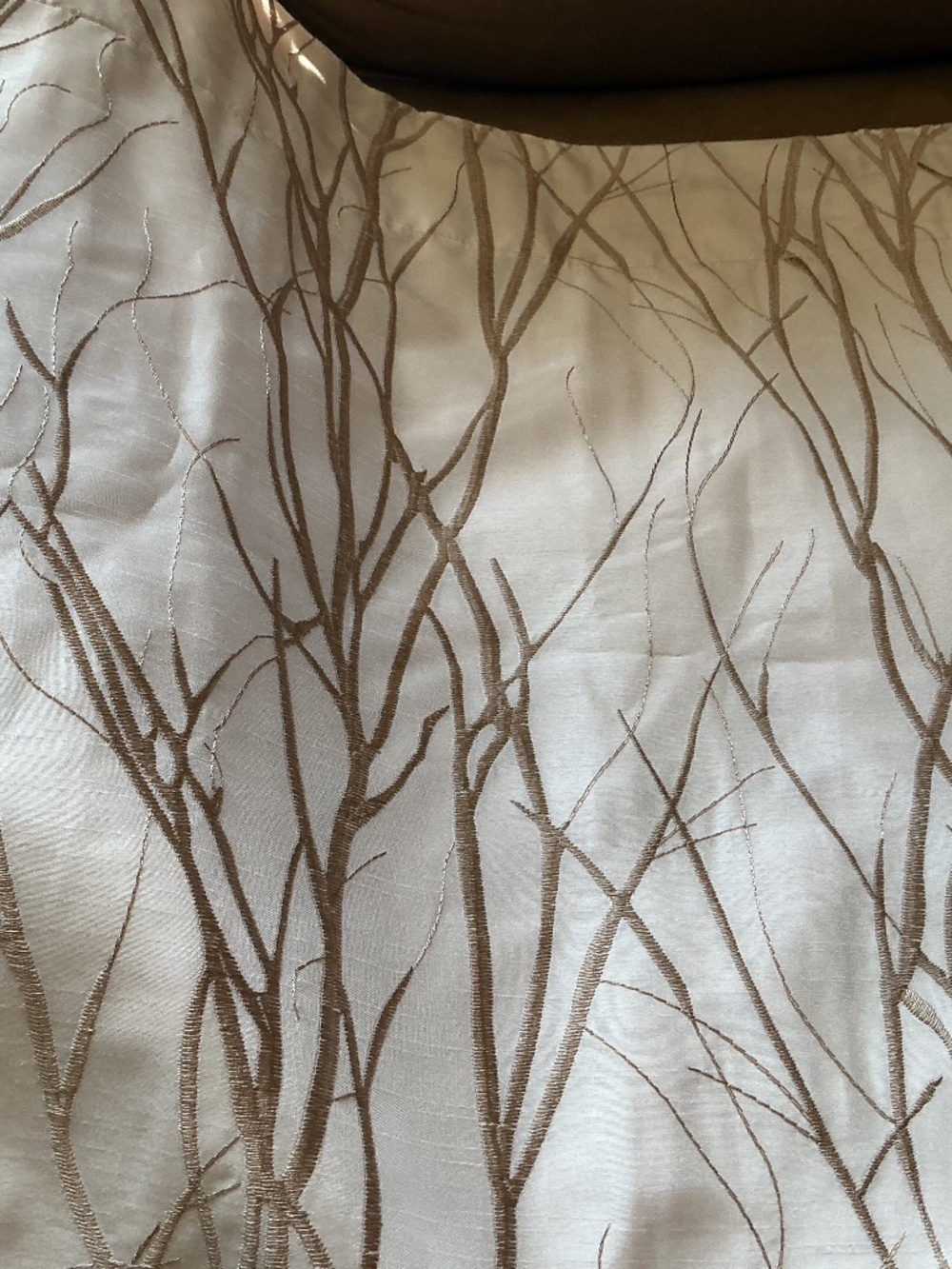 3 Beautiful embroidery tab top drapes,